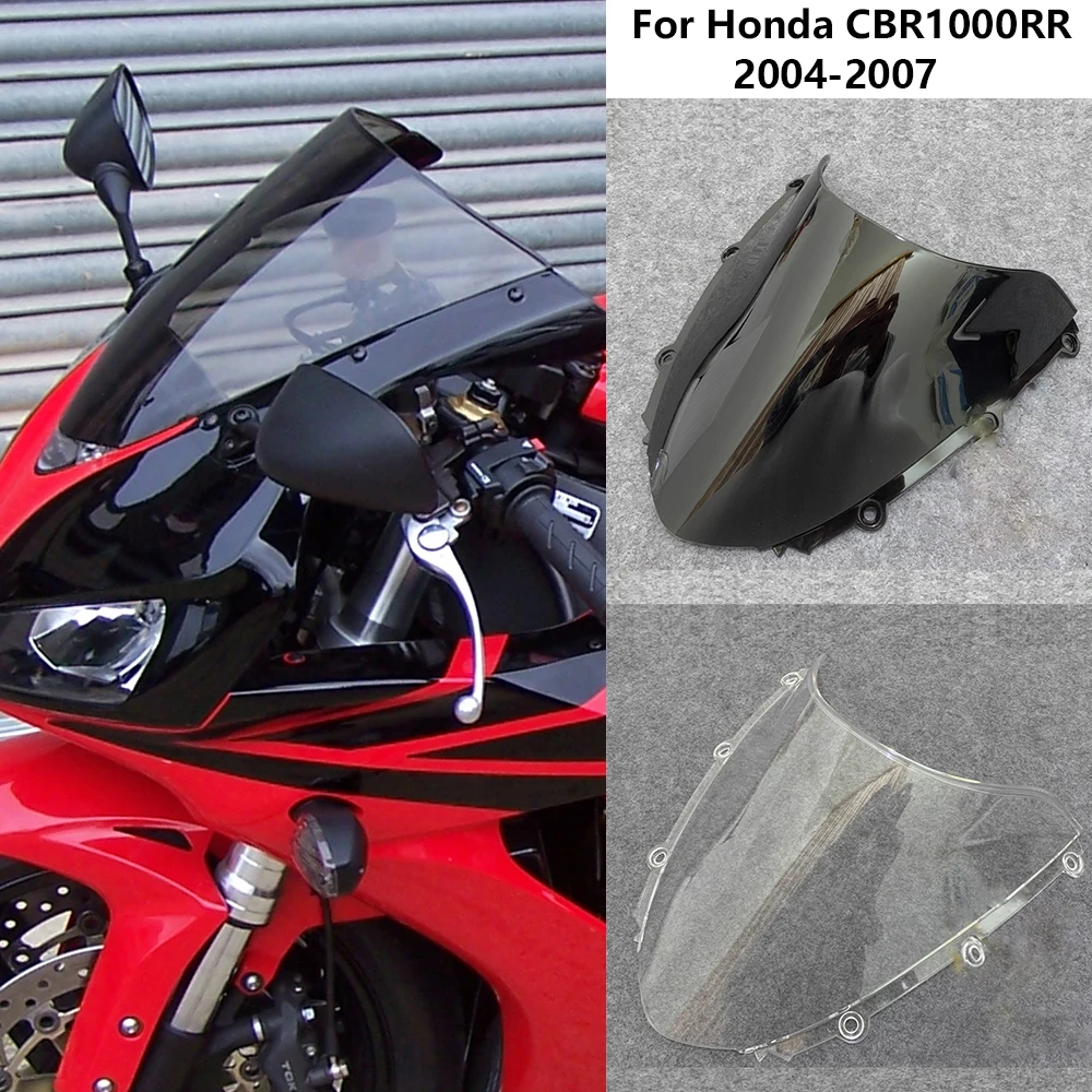 For Honda CBR1000RR CBR 1000RR 2004 2005 2006 2007 Motorcycle Windshield Double Bubble Front Windscreen Screen 1000 RR 1000RR