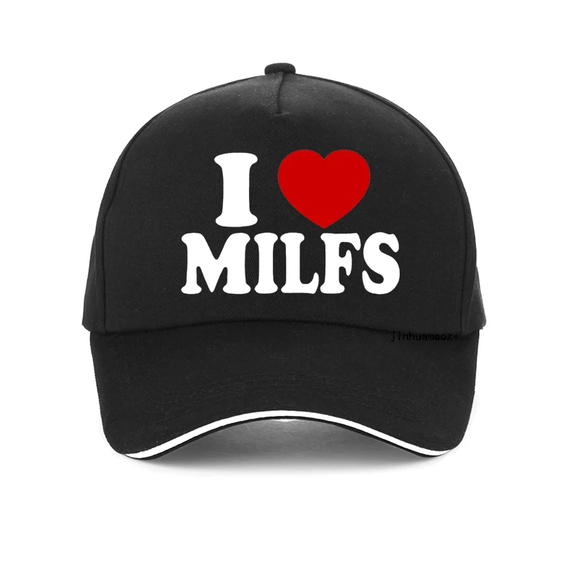 

I Love MILFS I Heart Hot Moms Print baseball cap Casual men women hat adjustable summer Trucker hats gorras