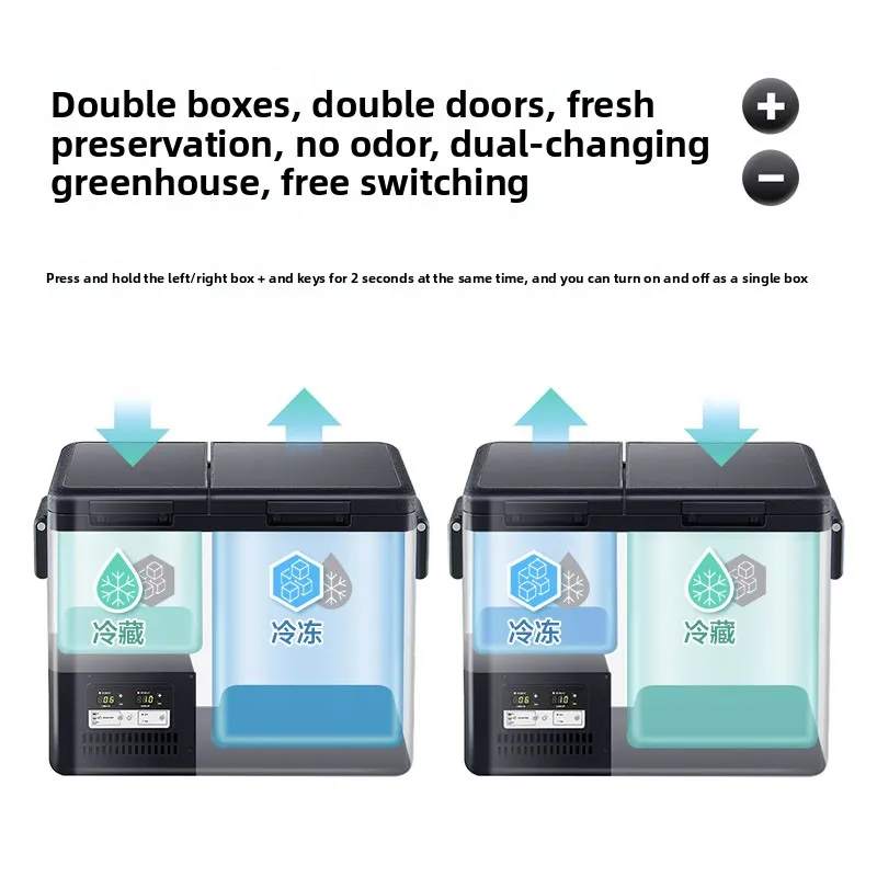 Car refrigerator M35/45L double box double temperature double control car dual-purpose 12V24V220V
