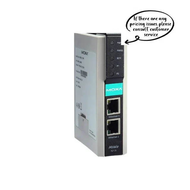 Gateway MOXA Modbus RTU/ASCII/TCP a BACnet/IP a 2 porte MGate 5217I-600-T MGate 5217I-1200-T