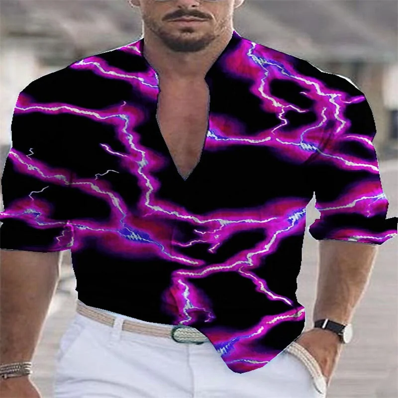 Chemise à imprimé floral hawaïen pour hommes, vacances de plage 3D, manches longues, hipzed, luxe tropical, automne, 2023