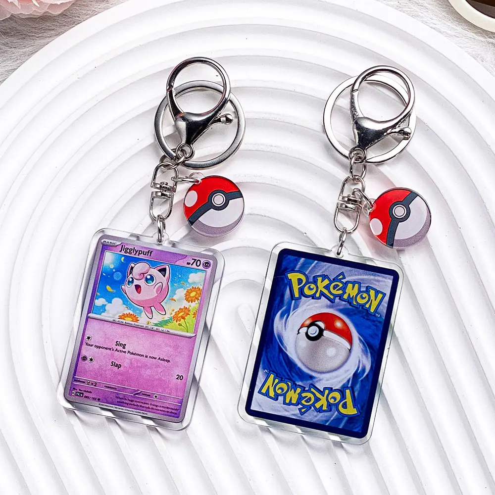 Pokémon Characters Pikachu Bulbasaur Jigglypuff Acrylic Keychain Bag Charms Accessories Backpack Pendant Key Holder Friend Gifts image 4