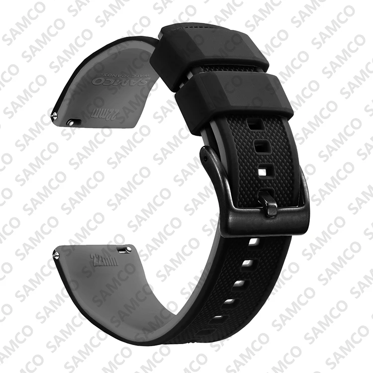 Premium Silikon Uhrenarmband Schnellverschluss Gummi Uhrenarmband 18mm 20mm 22mm Uhrenarmband Uhr Ersatzarmband