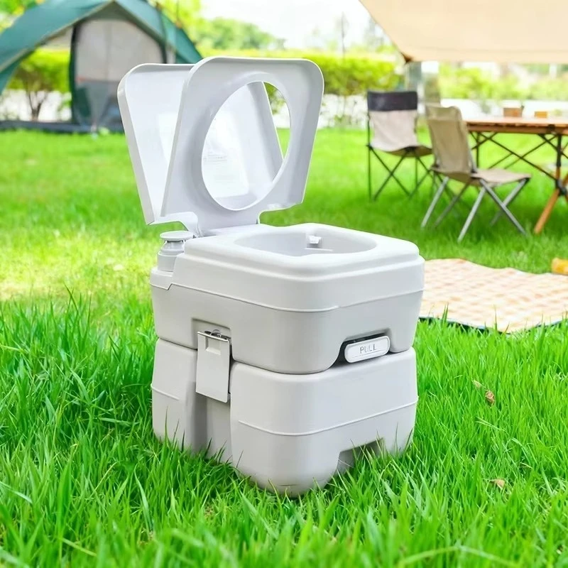 

Off-road camping equipment Land travel Small toilet Portable toilet 20 liters capacity PP material mobile tent for camping