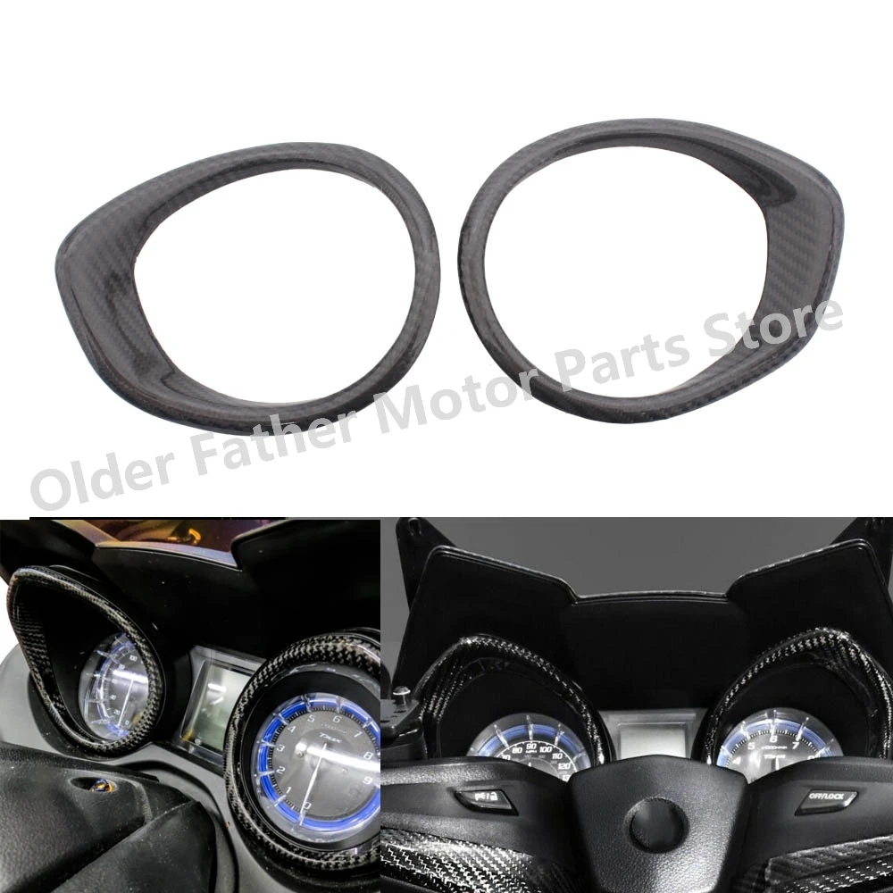 Motorcycle Inner Fairing Speedometer Tachometer Ring Cover Trim Kit For Yamaha TMAX 530 TMAX560 SX DX Sport Edition TechMAX