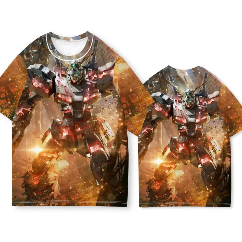 เสื้อยืดลายอนิเมะ Pain Suit Mobile Suit Gundam เสื้อยืดเด็กผู้ชาย เสื้อยืดฤดูร้อน เสื้อยืดลำลองสไตล์สตรีท Mobile Suit Gundam
