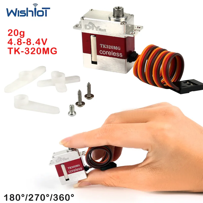 

20g TK-320MG Micro Digital Servo 180/270/360 Degree Coreless Motor Mini Servos Power Functions DIY Parts For Robot Airplane Toys