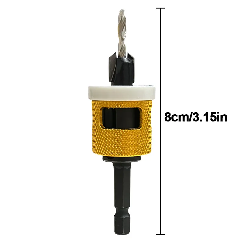 3Pcs Countersink Drill Bit Set, HSS M2 Tapered Bits #10#12#14, 3/8