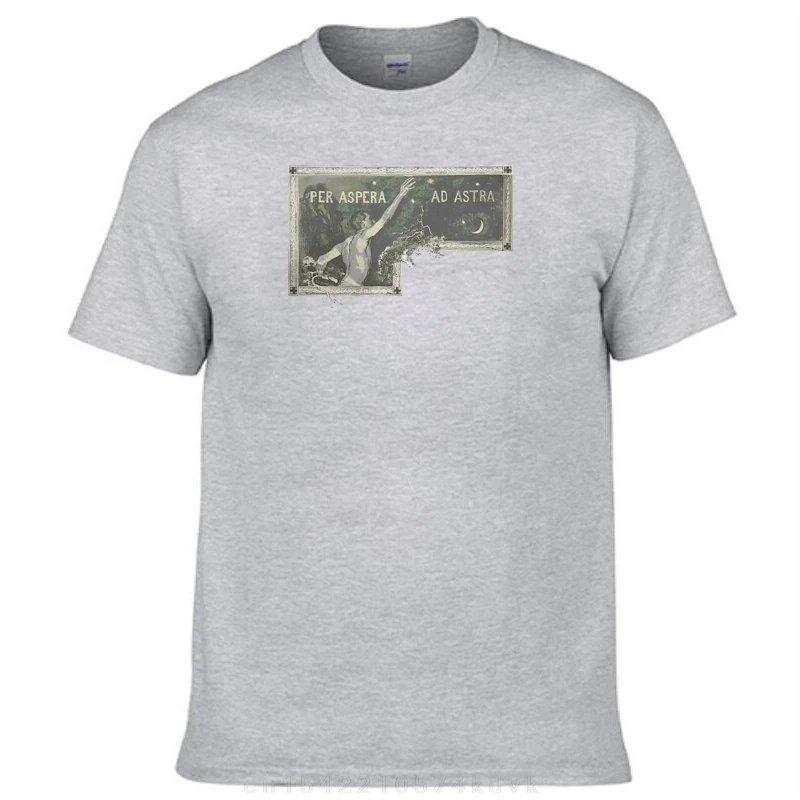 Per Aspera Ad Astra attraverso le difficoltà alle stelle T-shirt Per uomo girocollo T-shirt in cotone vestiti corti