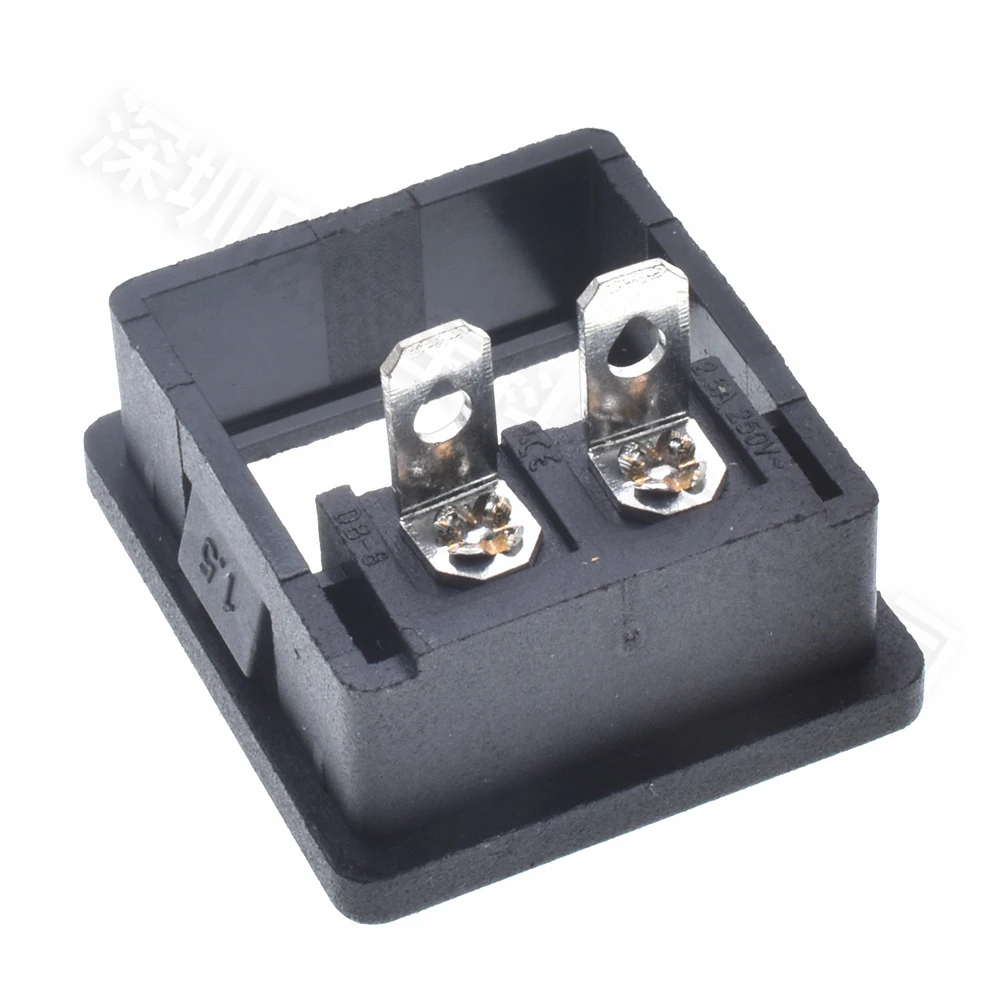 5pcs AC 2.5A250V IEC 320 C8 Power Cord Inlet Socket receptacle With ON-OFF Can be installed Rocker Switch for Computer Amplifier