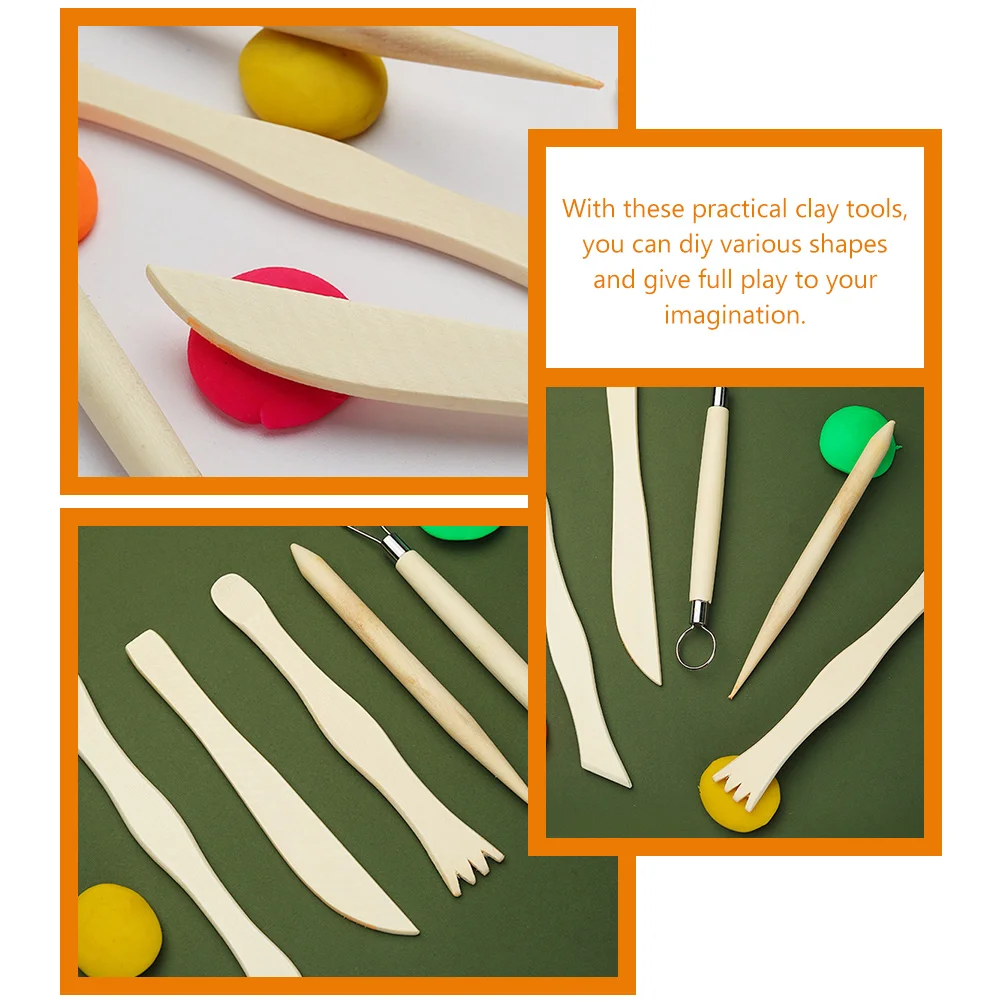 

1Set Polymer Clay Sculpting Tools Kit Pottery Clay Carving Scrapers Craft Supplies Pottery Trimming Tools