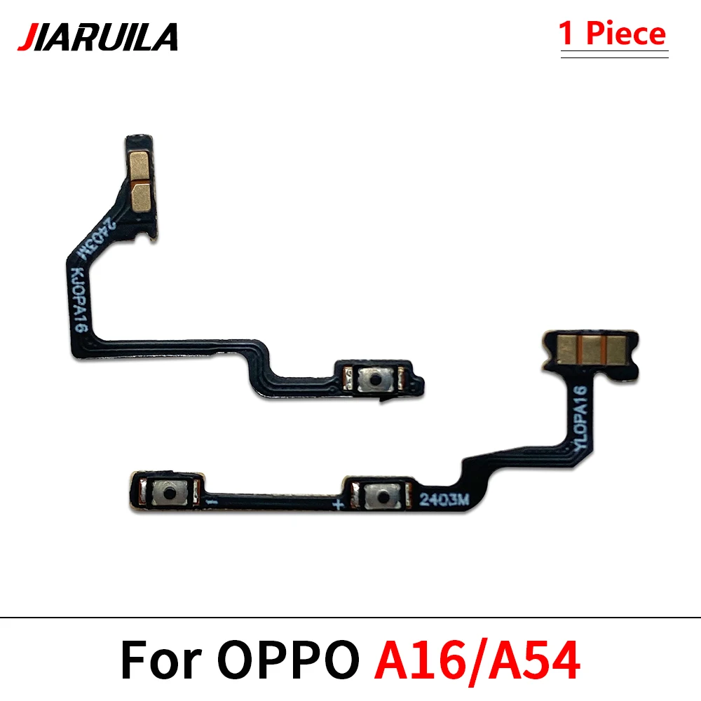 Volume Power Switch On Off Button Key Flex Cable For Oppo A16 A54 A52 A53 A55 5G A57 4G A74 A93 A95 5G Realme 9i Reno 5 6 7 Pro