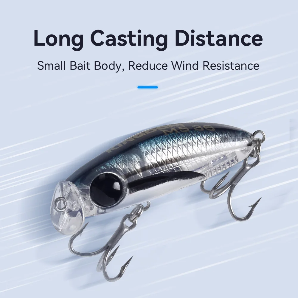 Kingdom Micro Minnow Fishing Lure 2.6g 36mm Long Casting Artificial Slow Sinking Minnow Hard Stick Crank Baits Bass Pike Trout