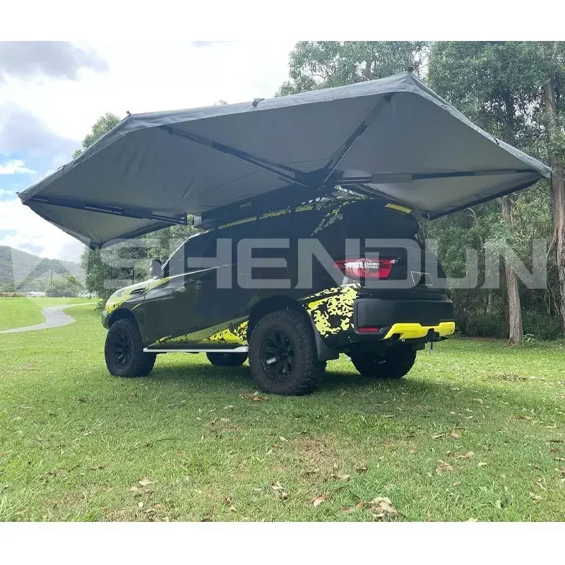 

Camping 4X4 Car Truck Right / Left Side 270 Degree Canvas Legss Awning Tents With Side Wall 270awning With Sides