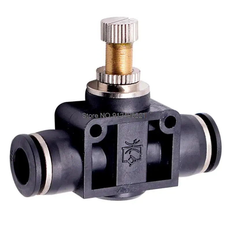 10PCS Pneumatic fittings Airflow Regulator throttle Valve SA6 4 8 10mm Hose Tube Gas Flow Adjust Connector Air Speed Control