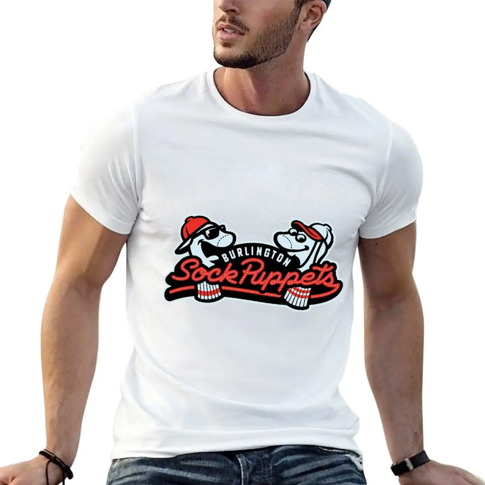 Like Burlington Sock Puppets T-Shirt Clothing plus size tops men graphic t shirts