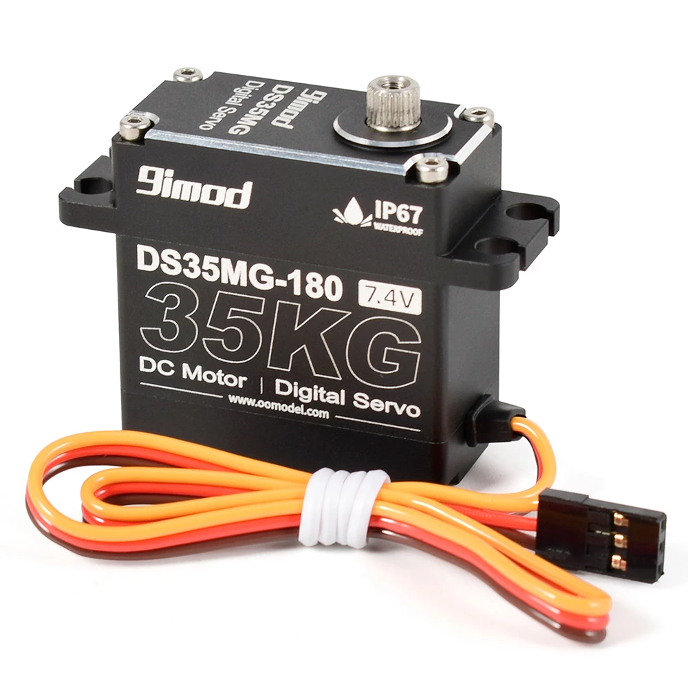 9imod DS35MG 35 kg wasserdichtes Servo 180 ° /270 ° Vollaluminiumgehäuse, Edelstahlgetriebe mit hohem Drehmoment für 1/8 1/10 RC Car – Detail 19