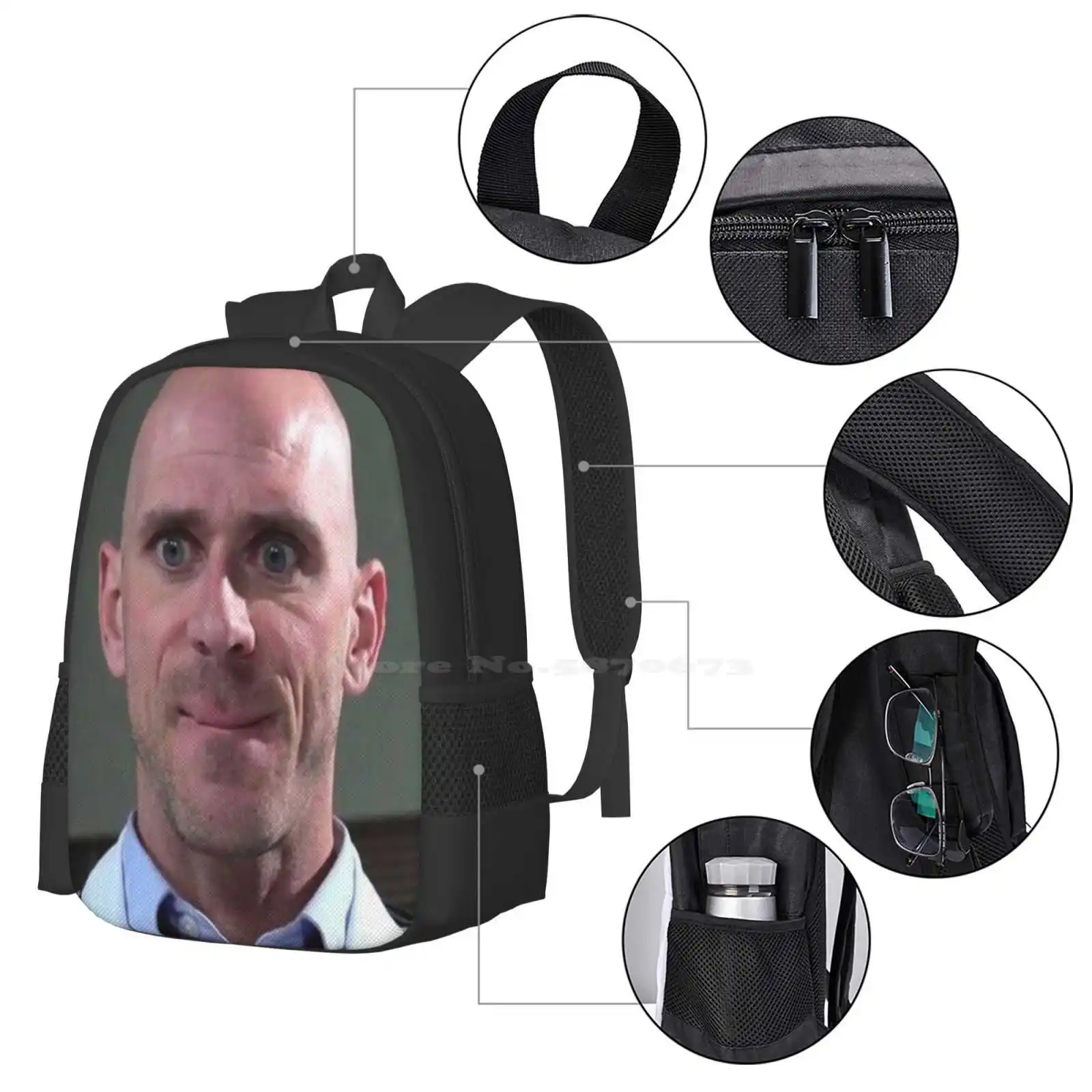 Johnny Sins Mmmm Teen College Student Backpack Pattern Design Bags Johnny Sins Jonny Sins Jhonny Sins Kissa Mmm Memes Gang