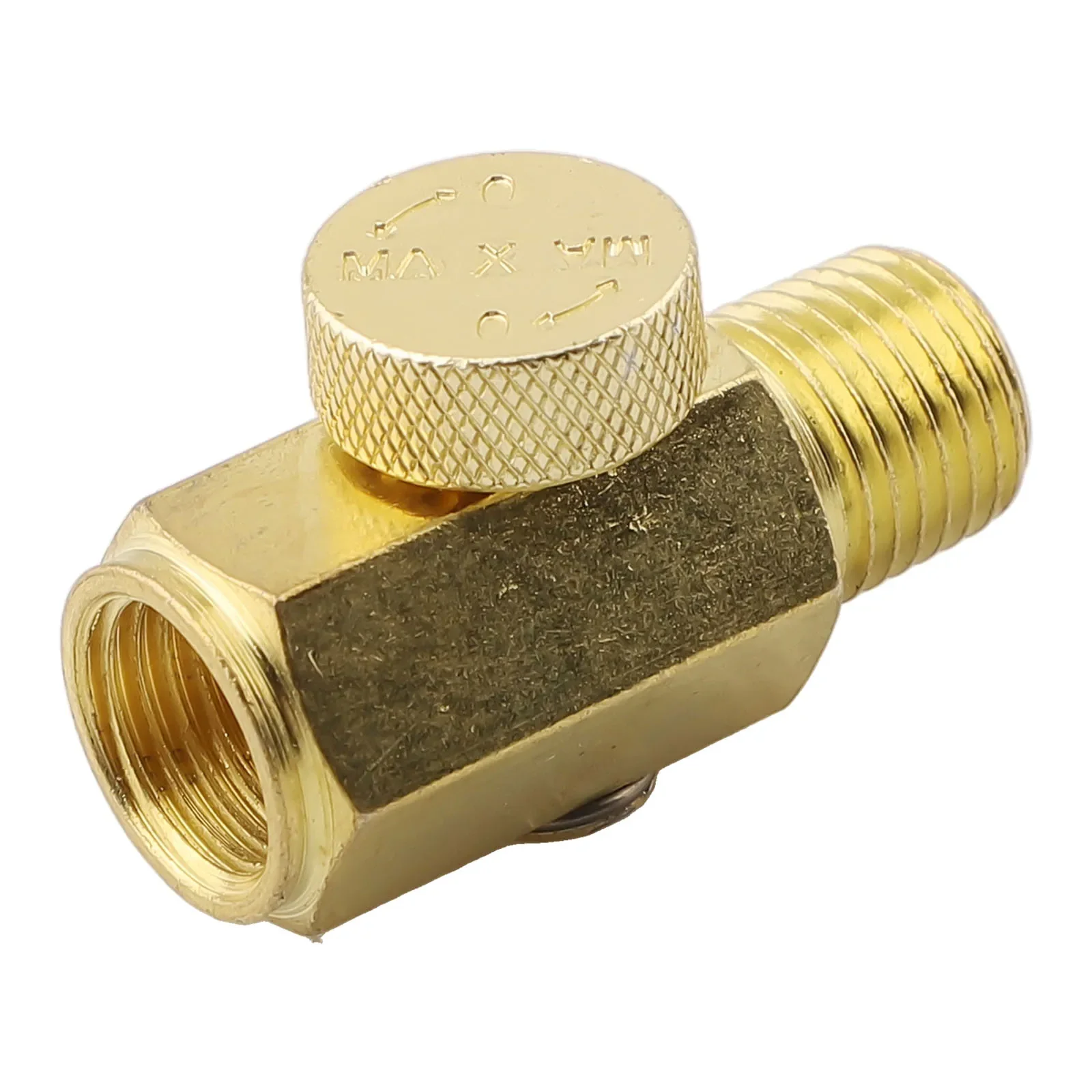 

1/4" NPT Female 1-5/8" Air Pressure Valve Inline Regulator Solid Brass Compressed Air Tool Hose Replacement Accessories