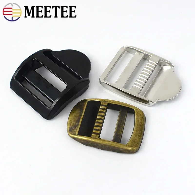 4Pcs Meetee 20/25/32mm fibbie per cinturino zaino regolatore Tri-Glide fettuccia cursore gancio chiusura fibbia per cintura accessori Hardware