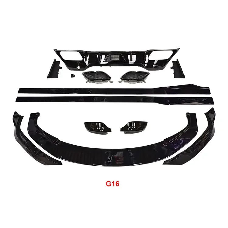 AC Style Black Body Kit for  8 Series G14 G15 G16 Body Kit Front Bumper Side Skirt Rear Diffuser Mirror Cover