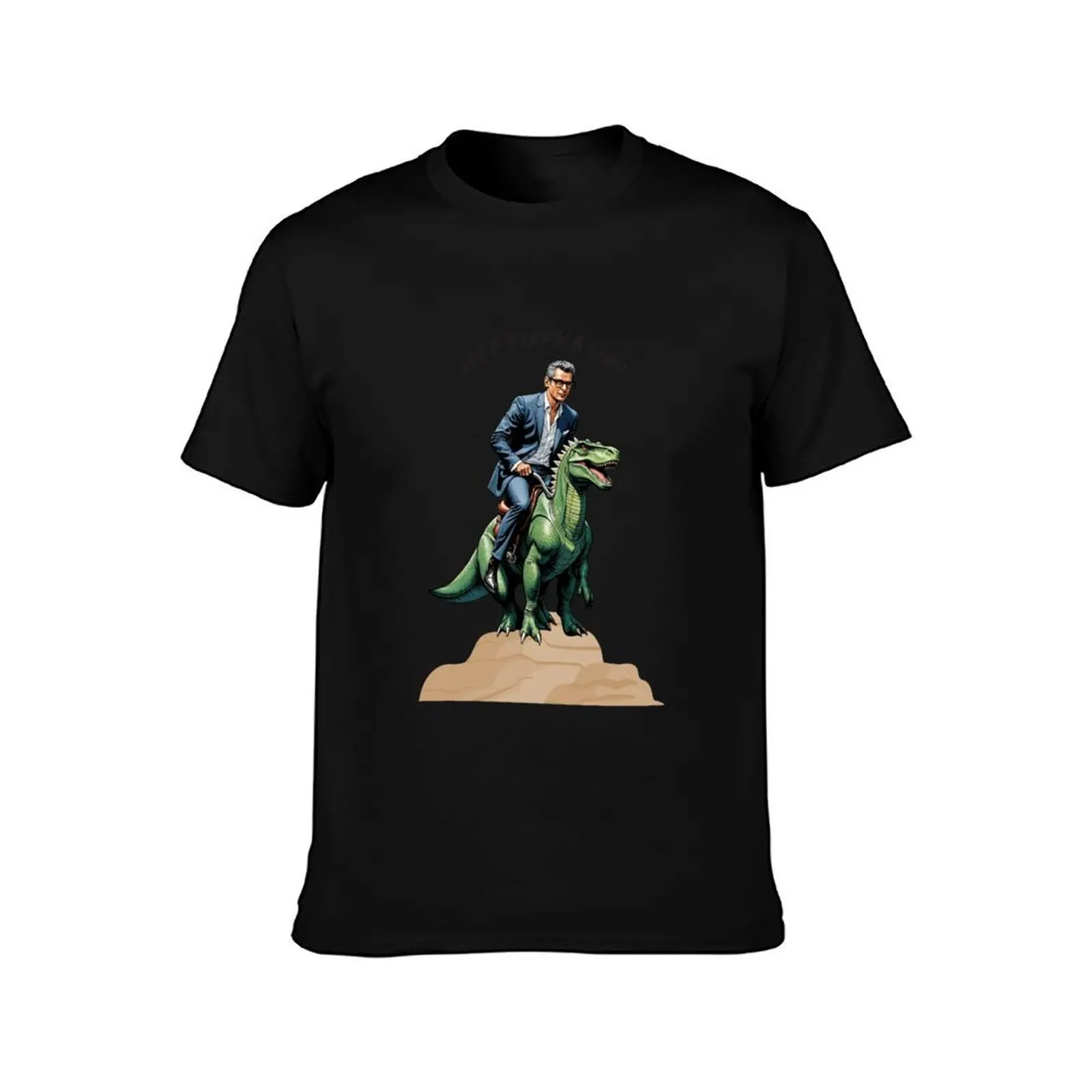 JEFF FINDS A WAY T-Shirt, Summer Casual Cotton Tee, Oversized Streetwear Tops, Vintage Graphic Print, Loose Fit Short Sleeve