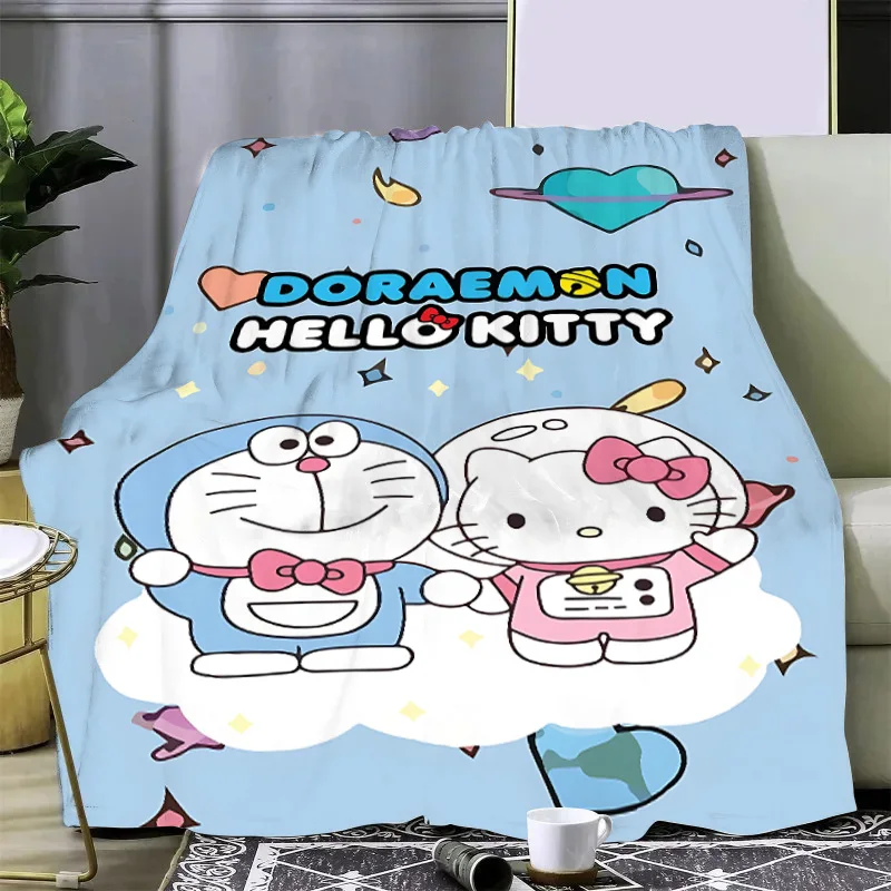 Cartoon D-Doraemons Printed Blanket Picnic Blankets Warm Blanket Soft and Comfortable Blanket Home Travel Birthday Gift