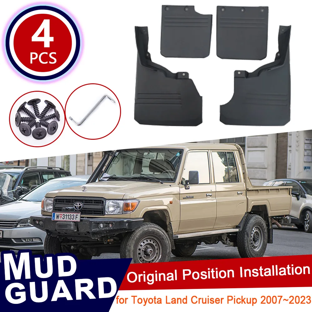 

for Toyota Land Cruiser Pickup 70 LC70 FJ70 2007~2023 J70 2022 Accessorie Mud Flaps Flap Mudguard Splash Guards Fender Mudflaps