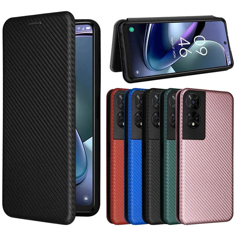 For TCL 50 XE 5G Luxury Ultra Thin Skin Carbon Fiber Magnetic Adsorption Phone Case For TCL 50 XE Nxtpaper 5G Safe Back Cover