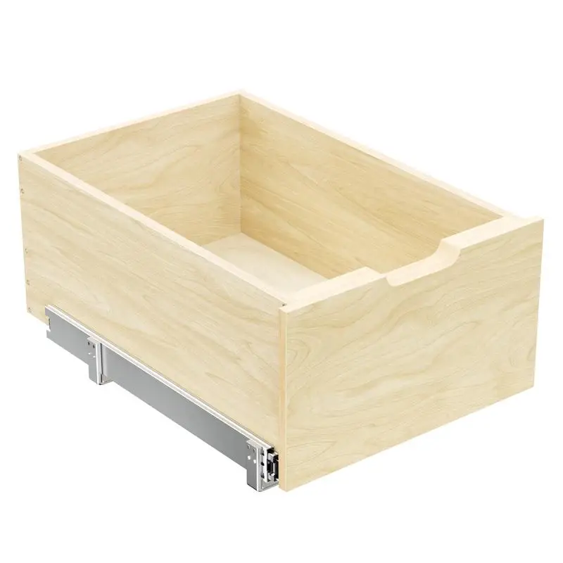 

8" High Pull Out Cabinet Organizer Drawer, 16.5" W x 21" D Wood Slide Out Shelves with Full Extension Rail Slides, Ideal for