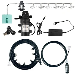 Vernevelaars Pomp Mist Water Fog Elektrische Sproeier Sprinkler Systeem Voor Tuinhuisje Patio Tuin Plant Mister 6-18 Meter Kit