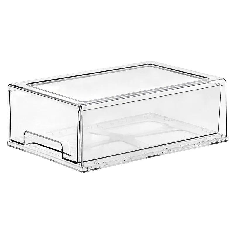 Transparent Drawer Storage Box Office Desk Stackable Pull-out Thickened Stationery Miscellaneous Organization Box