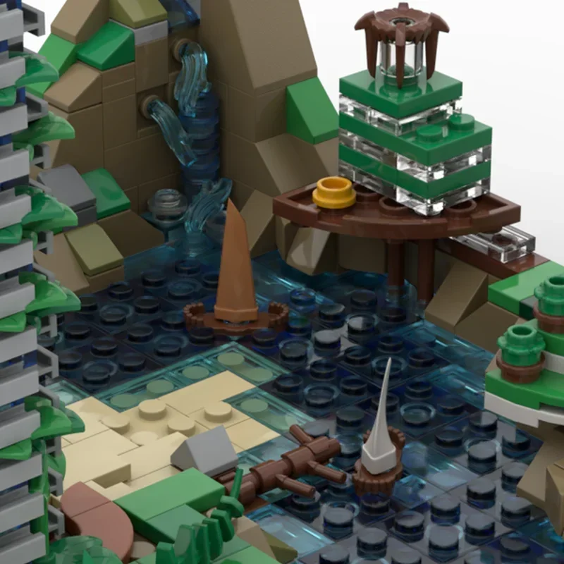 Stad Street View Model Moc Bouwstenen Micro Groene Stad Technologie Modulaire Blokken Geschenken Kerst Speelgoed DIY Sets Montage