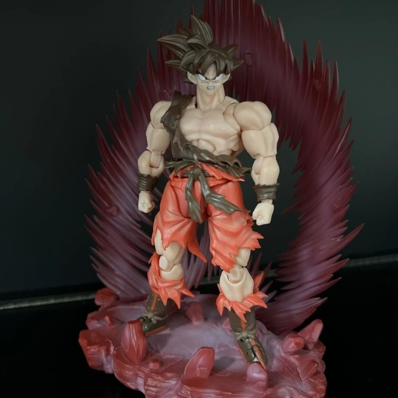 E&C EC World King Fist Dragon Ball SHF Goku Super Saiyan Blue Clothes Battle Loss 3.0 Physical Moveable #6