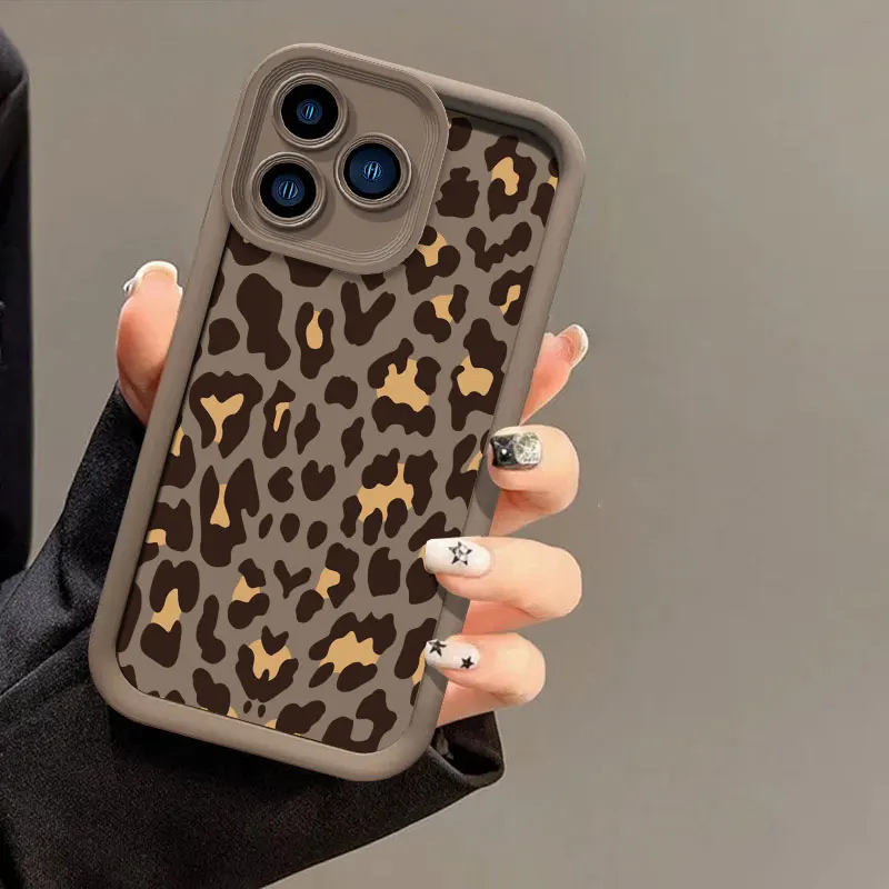 Leopard Print Phone Case For OPPO Realme 12 11 5 7I 8I GT 3 6 NEO 5 Master Pro Plus Silicone Soft Shockproof Bumper Back Cover