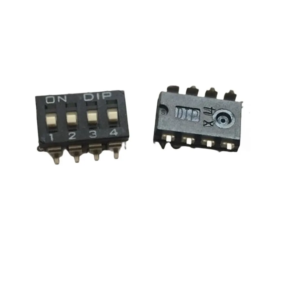 

DIP Switch DM-04-V-T/R 10 Unit Pack 4 Position Flat Key Wave Style 2.54mm Pin Spacing for Digital Control Systems
