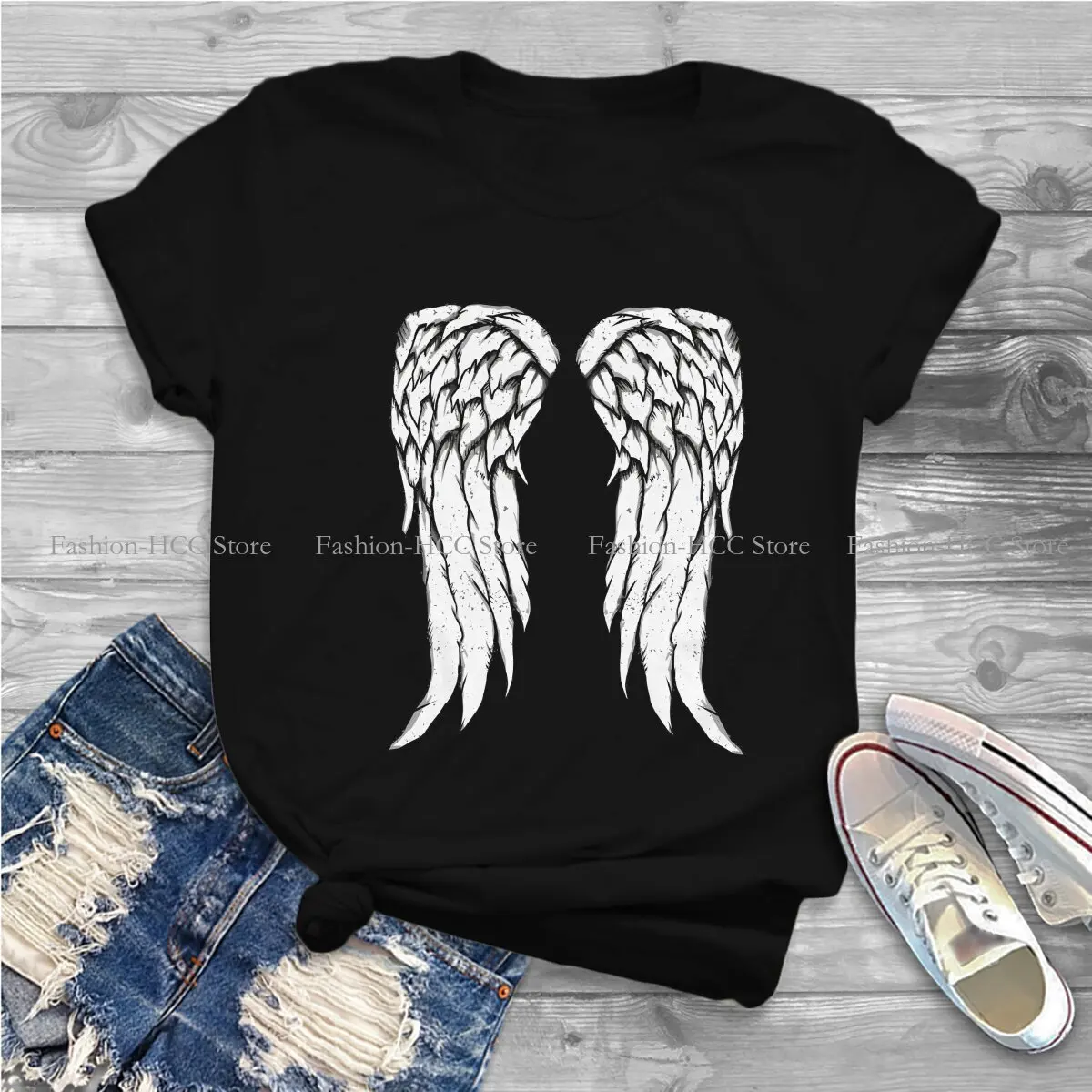 The Walking Dead Dary Dixon Polyester TShirts Daryl Dixon Wings Zombie Personalize Homme T Shirt New Trend Tops