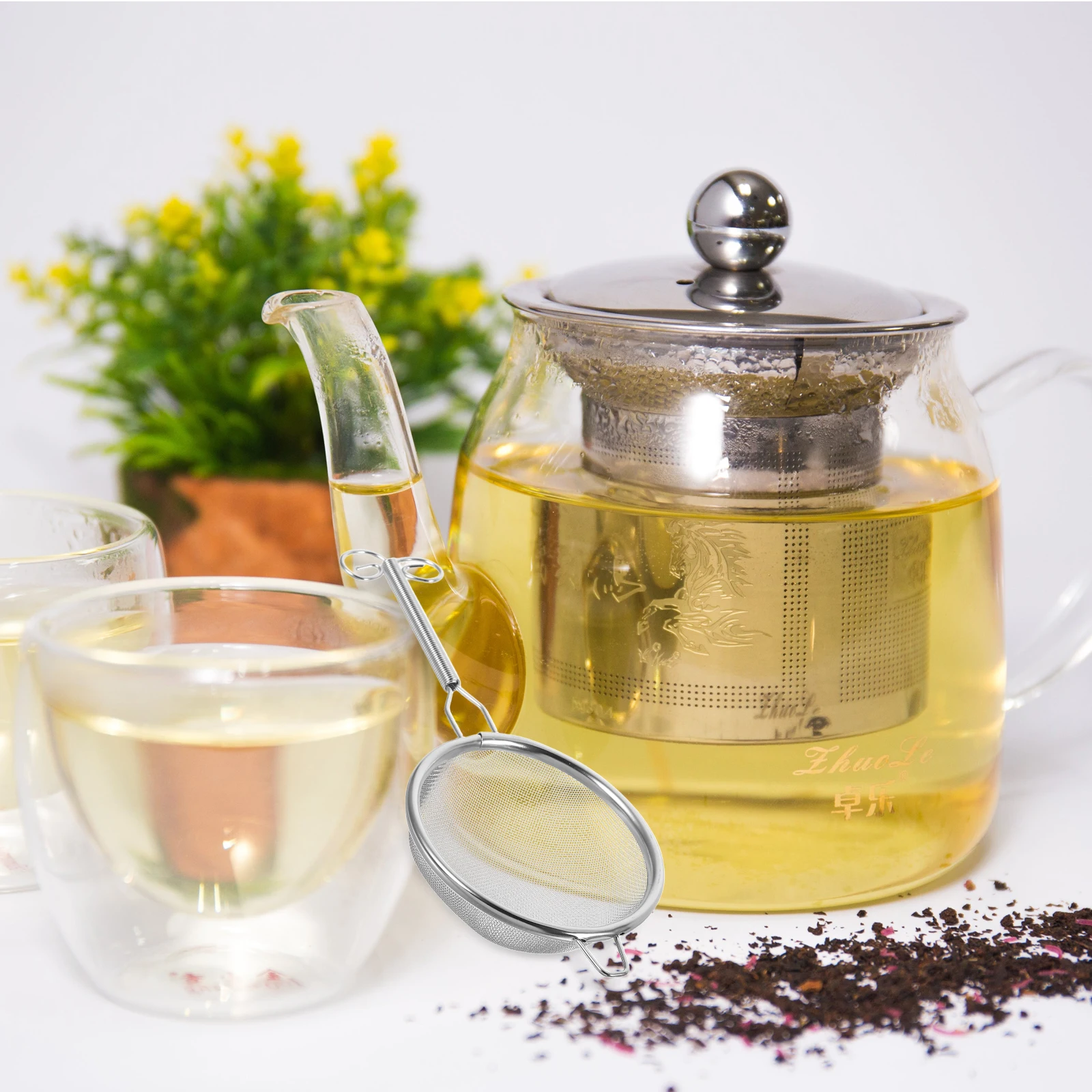 

Long-handled Tea Strainers Stainless Steel Filter Filters Desktop Waste Loose Mesh