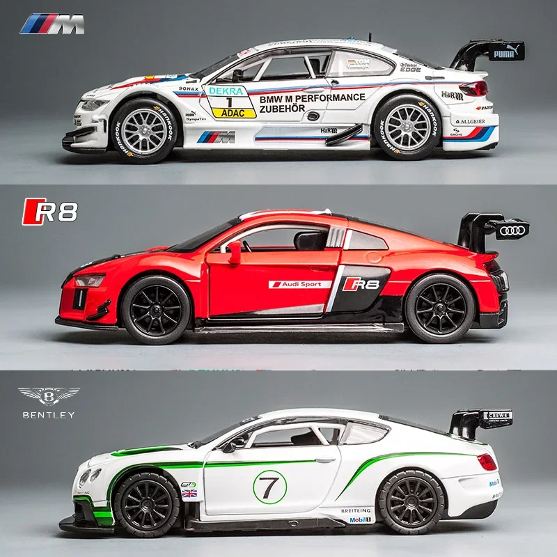 1:32 BMW-M3 GTE ル・マン レーシングカーモデル 合金車 ダイキャスト おもちゃ 車 モデル プルバック 子供のおもちゃ 収集品 ミニチュアモデル