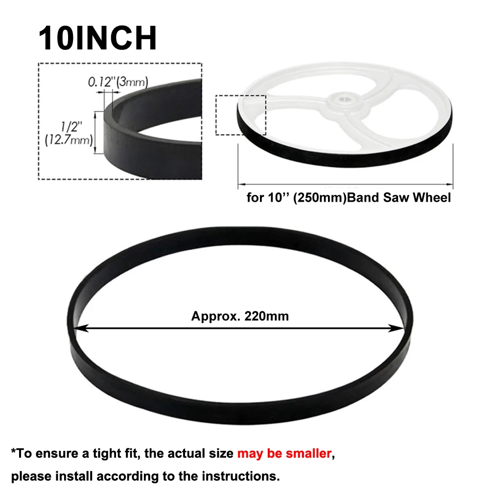 2pcs Bandsaw Bands Rubber Tire Woodworking Tools Spare Parts For 8 Inch 9 Inch 10 Inch 12 Inch 14 Inch Band Saw Scroll Wheels