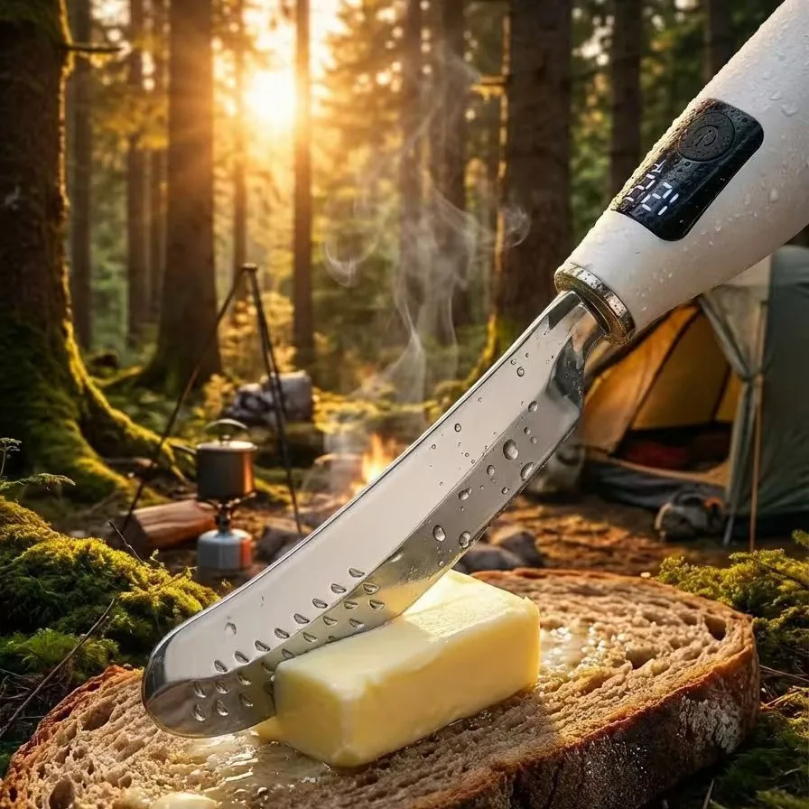 Electric heated butter knife, stainless steel self-melting cheese knife