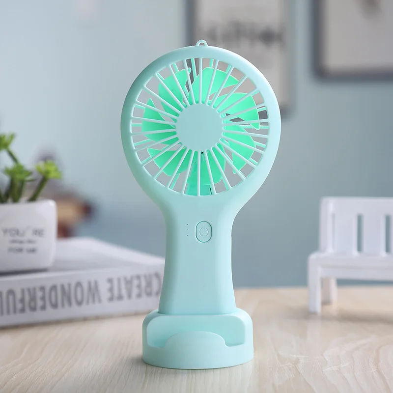 Creatives Mini Handheld Fan USB Rechargeable Portable 3-Speed High Wind Desktop Office Travel Pocket Fan Student Silent Home