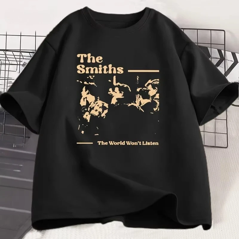 Vintage The Smiths T Shirts Men Hip Hop Retro 90s The Smiths Music Band Women T-Shirts Gift for Fan Clothes Streetwear Tops