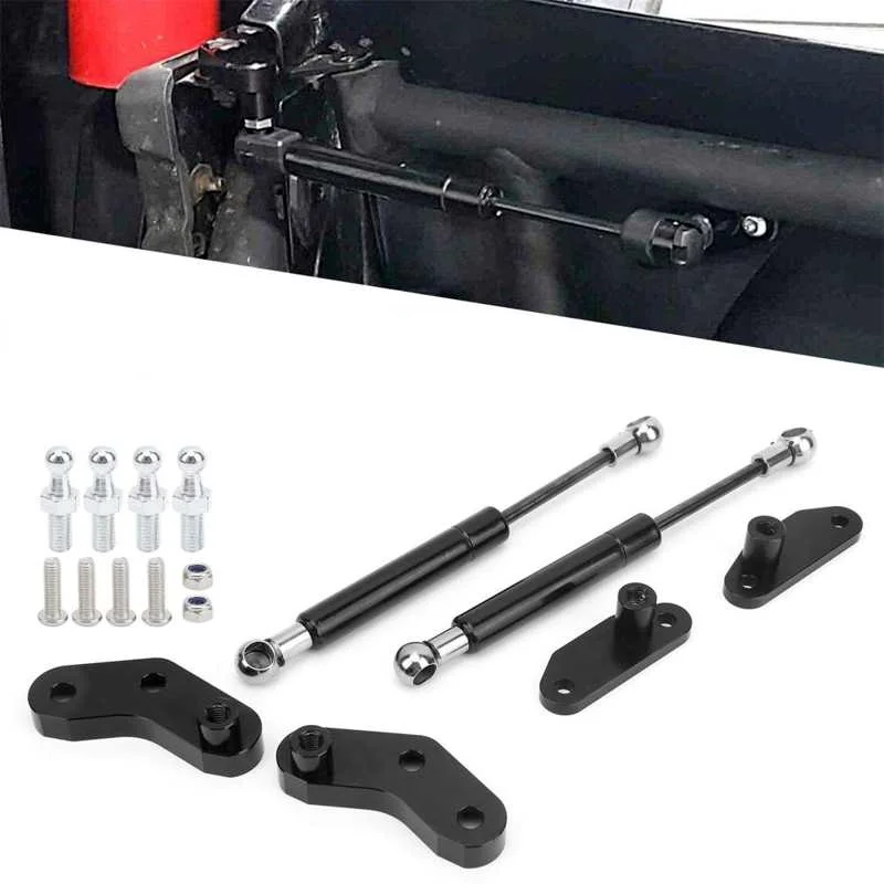 Trunk tail plate Black Door Opener Hydraulic Rod Lever Kit Billet Aluminum Fit for 2017-2020 Bombardier can am maverick x3