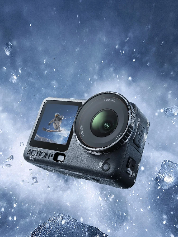 DJI Osmo Action 6 Actiecamera Variabele Diafragma 1/1.1-inch Vierkante Sensor, Nieuwe 4K Vrij te kroppen Osmo Action 6 - afbeelding 2