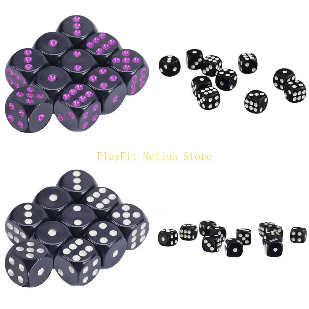 

242f Акрил 16 мм в кубиках красочные 6 -летние кубики кубики с пьесами точек квадратный блок