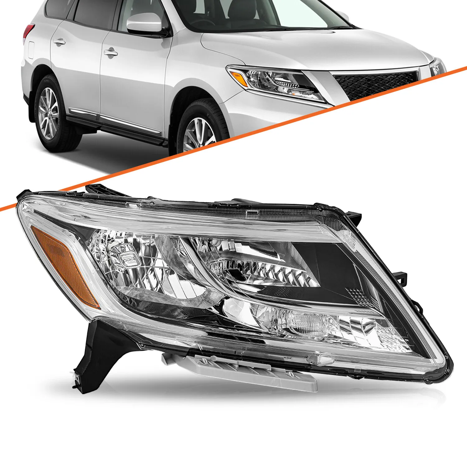 

For 2013-2016 Nissan Pathfinder Factory Style Passenger Side Headlight Headlamp