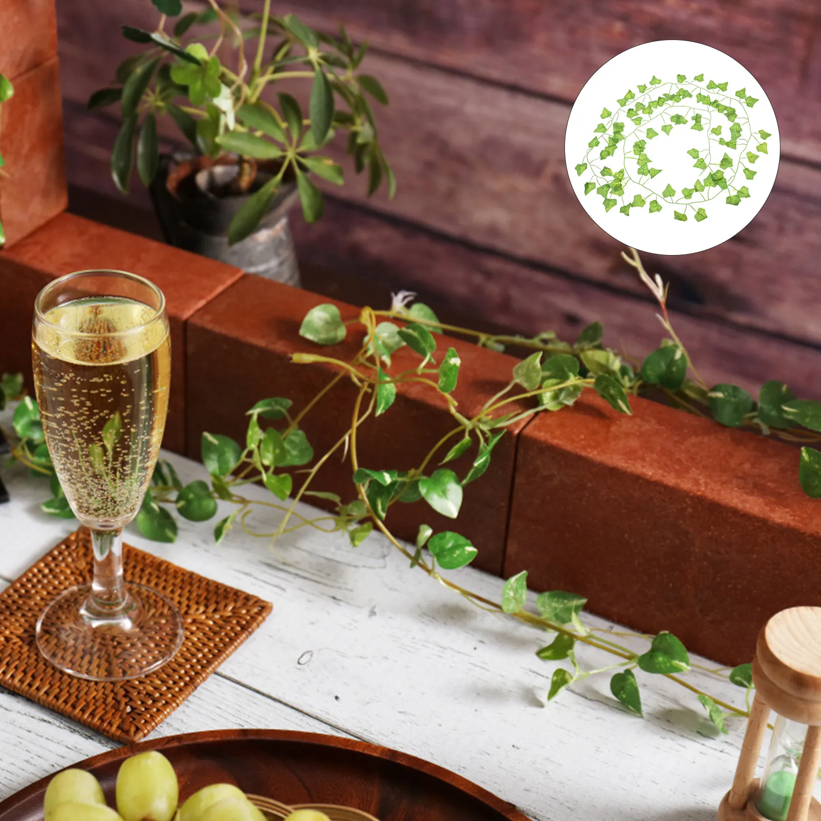 

12 шт. Искусственные лианы из шелковой нити, реалистичные имитации зелени для декора стен офиса и дома, для использования в помещении и на улице