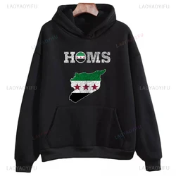 Damascus Syria Hoodies Women Men Harajuku Aesthetic Pullover Autumn Winter Clothes Pullover Sweatshirt Vintage Long Sleeve