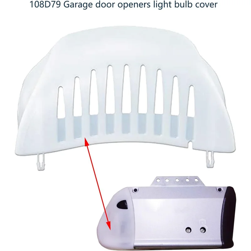 A19Q-108D79 Garage Door Opener Light Lens Cover For Belt Or Chain Drive Operator K108D0079M, 2Pcs